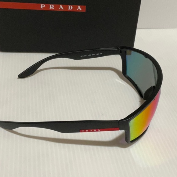 Prada Men’s sunglasses sps 09u dg0-9q1 matte black frame made in Italy - Picture 2 of 8